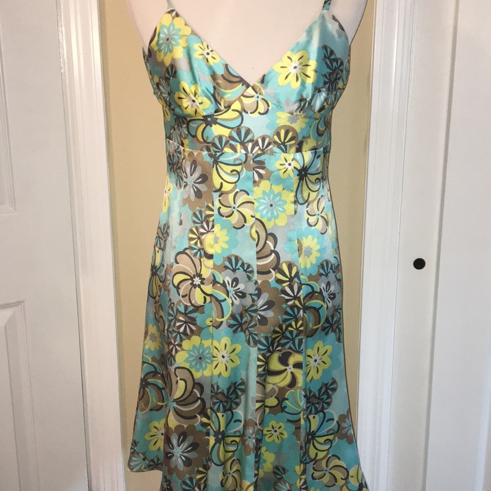 Laundry Shelli Segal Floral Silk Dress size 2